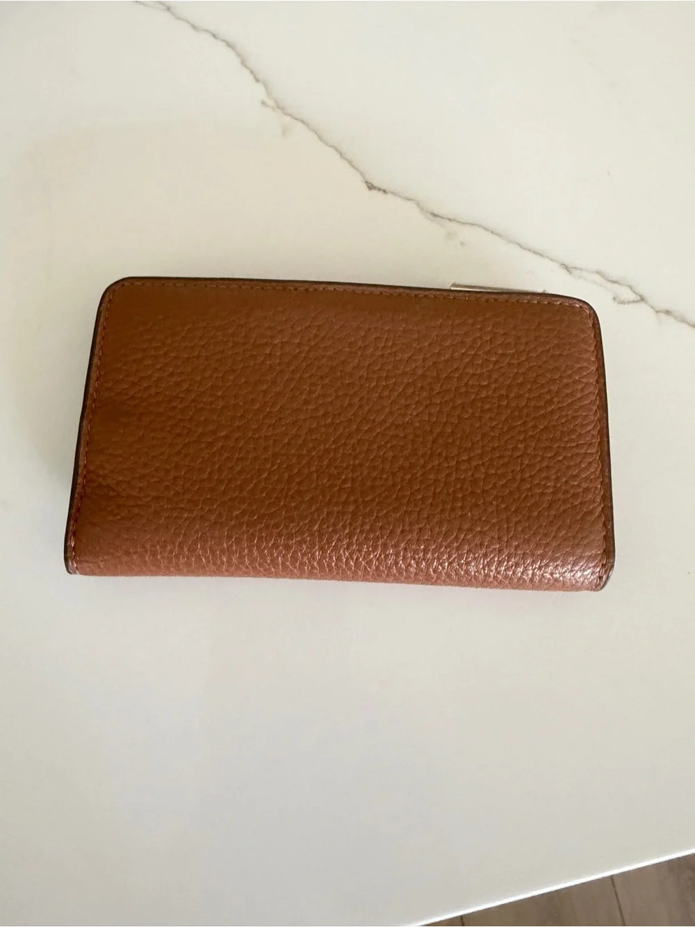 kate spade Brown Pebbled Leather wallet card case.